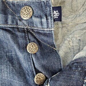 Rock&Republic Button Fly Jeans for Neiman Marcus Straight Leg Womens Low Rise 28